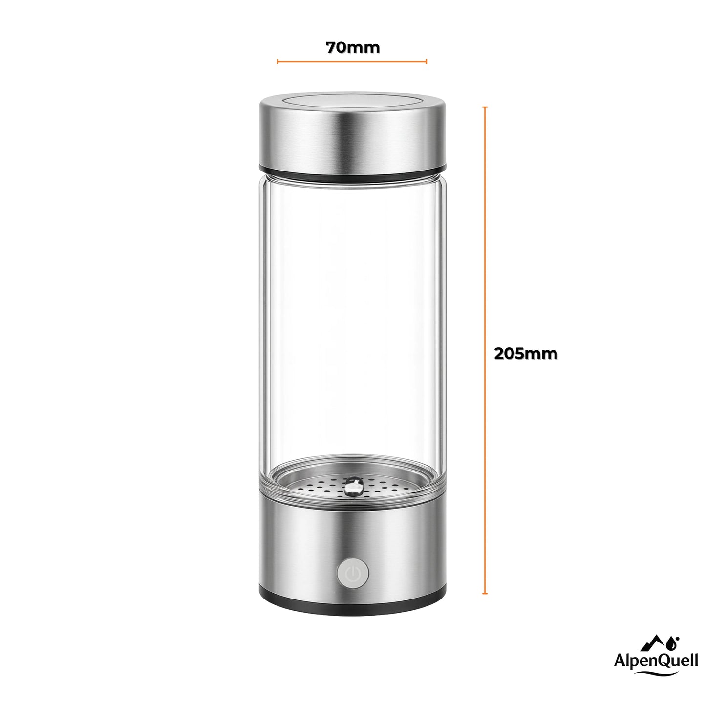 Wasserstoffflasche H2 – Tragbarer Wasserstoff-Generator – 450ml – USB